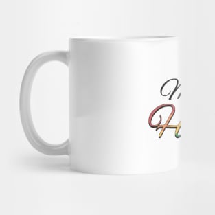 Maid of Honor Typography Lesbian Pride Rainbow Mug